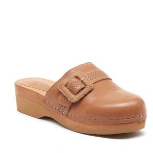 Kelsi Dagger Brooklyn Carve Wooden Clog in Tan